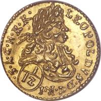 obverse of 1/12 Ducat - Leopold I - Trade Coinage (1681 - 1690) coin with KM# 543 from German States.