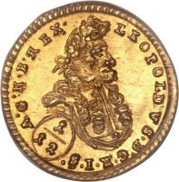 obverse of 1/12 Ducat - Leopold I (1692 - 1698) coin with KM# 585 from German States.