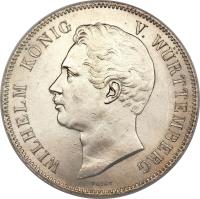 obverse of 2 Thaler / 3 1/2 Gulden - Wilhelm I (1840 - 1855) coin with KM# 586 from German States.