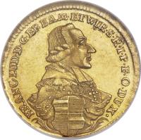 obverse of 1 Goldgulden - Franz Ludwig (1786) coin with KM# 428 from German States.