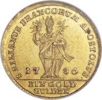 reverse of 1 Goldgulden - Franz Ludwig (1786) coin with KM# 428 from German States.