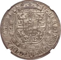 obverse of 1 Tallero, 16 Bianchi - Ferdinando (1612 - 1626) coin with KM# 71 from Italian States. Inscription: FERDINANDVS. D. G. DVX. MAN. VI.