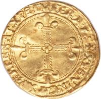 reverse of 1 Scudo d'Oro - Guglielmo VII (1494 - 1518) coin with MB# 50 from Italian States. Inscription: +XPS. VINCIT. XPS. REGNAT. XPS. IMPERAT.