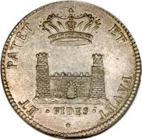 reverse of 1 Tollero - Cosimo III (1707 - 1723) coin with KM# 35 from Italian States. Inscription: ET PATET ET FAVET