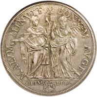 reverse of 1 Piastra - Clement X (1671 - 1672) coin with KM# 351 from Italian States.