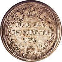 reverse of 1/2 Piastra - Clement XI (1708 - 1709) coin with KM# 709 from Italian States.