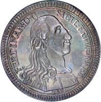 obverse of 30 Tari - Ferdinando I (1793) coin with KM# 227 from Italian States.