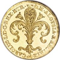 obverse of 1 Ruspone - Charles Louis (1803 - 1807) coin with C# 52 from Italian States.