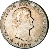 obverse of 8 Reales - Agustin I Iturbide (1822 - 1823) coin with KM# 310 from Mexico.