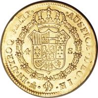 reverse of 4 Escudos - Fernando VII (1810 - 1812) coin with KM# 145 from Mexico.