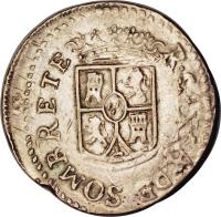 reverse of 8 Reales - Fernando VII - Sombrerete Royalist Coinage (1811 - 1812) coin with KM# 177 from Mexico.