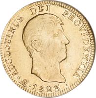 obverse of 4 Escudos - Agustin I Iturbide (1823) coin with KM# 312 from Mexico.