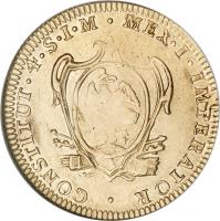 reverse of 4 Escudos - Agustin I Iturbide (1823) coin with KM# 312 from Mexico.