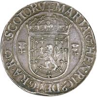 obverse of 1 Ryal - Mary I (1565) coin with SP# 5425 from Scotland. Inscription: · MARIA · & · HENRIC⁹ · DEI · GRA · R · & · R · SCOTRV ·