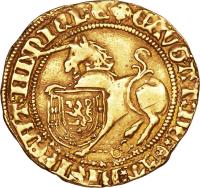 obverse of 1 Unicorn - James III (1484 - 1488) coin with SP# 5262 from Scotland.