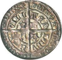 reverse of 1 Groat - David II (1357 - 1367) coin with SP# 5092 from Scotland.