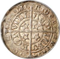 reverse of 1 Groat - Robert II (1371 - 1390) coin with SP# 5131 from Scotland.