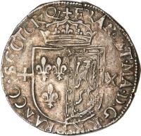 obverse of 1 Testoon - Francis & Maria (1560) coin with SP# 5418 from Scotland.