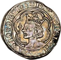 obverse of 1 Groat - David II (1329 - 1371) coin with SP# 5091 from Scotland.