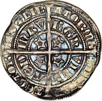 reverse of 1 Groat - David II (1329 - 1371) coin with SP# 5091 from Scotland.