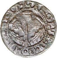 obverse of 1 Turner / 2 Pence - Charles I (1625) coin with SP# 5596 from Scotland.