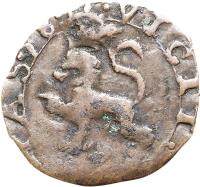 reverse of 1 Lion - Francis & Mary (1558 - 1559) coin with SP# 5450 from Scotland.