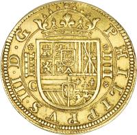obverse of 4 Escudos - Felipe III (1607 - 1611) coin with KM# 31 from Spain.