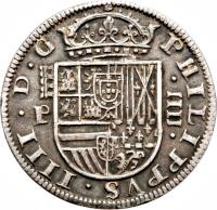 obverse of 4 Reales - Felipe IV (1621 - 1660) coin with KM# 98 from Spain.