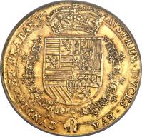 reverse of 1 Couronne d'Or - Alberto & Isabella (1615 - 1620) coin with KM# 39 from Spanish Netherlands.