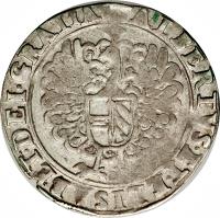 obverse of 1 Escalin - Alberto & Isabella (1612 - 1621) coin with KM# 47 from Spanish Netherlands.