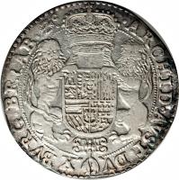 reverse of 1 Ducaton - Felipe IV (1622 - 1636) coin with KM# 56 from Spanish Netherlands.