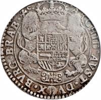 reverse of 1 Ducaton - Felipe IV (1636) coin with KM# 72 from Spanish Netherlands.