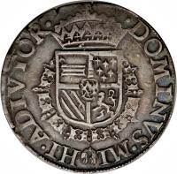 reverse of 1 Ecu - Felipe II (1567 - 1568) coin with GH# 240.1 from Spanish Netherlands.