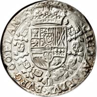 reverse of 1 Patagon - Felipe IV (1622 - 1665) coin with KM# 34 from Spanish Netherlands.