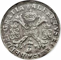 obverse of 1 Patagon - Alberto & Isabella (1612 - 1621) coin with KM# 31 from Spanish Netherlands.