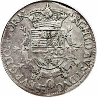 reverse of 1 Patagon - Alberto & Isabella (1612 - 1621) coin with KM# 31 from Spanish Netherlands.