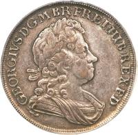 obverse of 1 Crown - George I (1716 - 1726) coin with KM# 545 from United Kingdom. Inscription: GEORGIVS · D:G · M · BR · FR · ET · HIB · REX · F · D ·