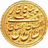 obverse of 1/2 Tumân - Fath-Ali Shah Qajar - Tabrīz mint (1817 - 1823) coin with KM# 752.2 from Iran.