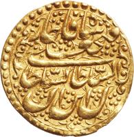 obverse of 1 Tumân - Fath-Ali Shah Qajar - Kāshān mint (1817 - 1824) coin with KM# 753.5 from Iran.