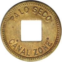 obverse of 1 Cent - Palo Seco Leprosarium (1919) coin with KM# Tn1 from Panama. Inscription: PALO SECO CANAL ZONE