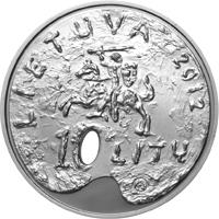 obverse of 10 Litų - Lithuanian Culture - Fine Arts (2012) coin with KM# 179 from Lithuania. Inscription: LIETUVA 2012 10 LITŲ