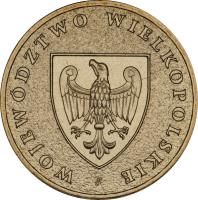 reverse of 2 Złote - Wielkopolskie voivodship (2005) coin with Y# 562 from Poland. Inscription: WOJEWÓDZTWO WIELKOPOLSKIE