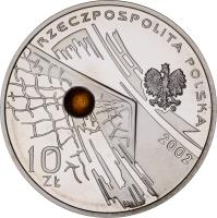 obverse of 10 Złotych - 2002 World Football Cup Korea/Japan (2002) coin with Y# 435 from Poland. Inscription: RZECZPOSPOLITA POLSKA 2002