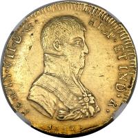 obverse of 8 Escudos - Fernando VII - Guadalajara Royalist (1813) coin with KM# 163 from Mexico. Inscription: FERDIN · VII · D · G · · HISP · ET IND · R · 1813 ·