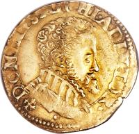 obverse of 1/2 Real - Felipe II (1555 - 1576) coin from Spanish Netherlands.