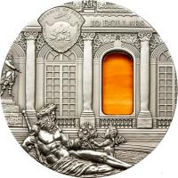 obverse of 10 Dollars - Tiffany Art: Baroque (2009) coin with KM# 219 from Palau. Inscription: REPUBLIC OF PALAU 10 Dollars