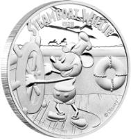 reverse of 2 Dollars - Elizabeth II - Disney Characters: Steamboat Willie (2014) coin from Niue.