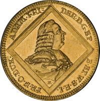 obverse of 1 Dukat - Adam Friedrich (1773 - 1779) coin with KM# 409 from German States. Inscription: ADAM.FRI= / DER.D.G.EP / B.ET W.S.R.I. / FR.F.O.DUX.