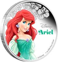 reverse of 2 Dollars - Elizabeth II - Disney Characters: Ariel (2015) coin from Niue. Inscription: Disney ARIEL