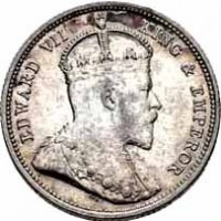 obverse of 50 Cents - Edward VII (1902 - 1910) coin with KM# 99 from Ceylon. Inscription: EDWARD VII KING & EMPEROR